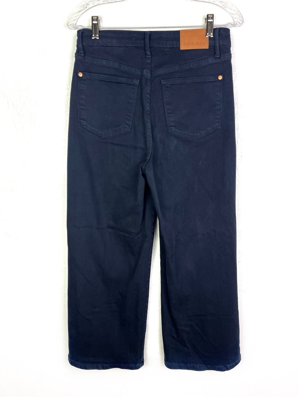 Judy Blue Garmet Dyed Wide Leg Cropped Black Denim Jeans size 28 - Picture 3 of 5